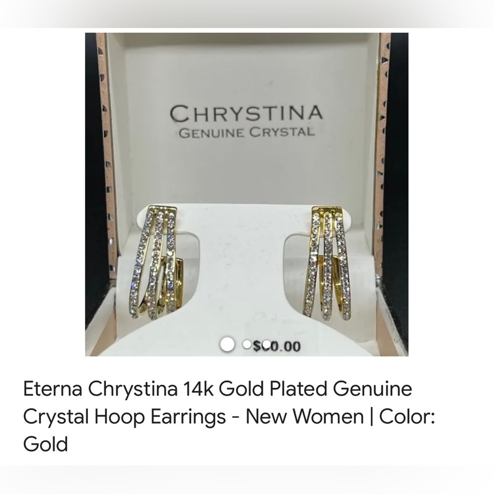 Gold crystal earrings